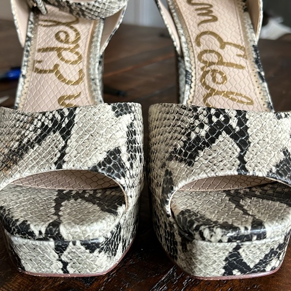 Perfect condition! Sam Edelman Snakeskin Platform Sandals size 8 - Picture 6 of 7